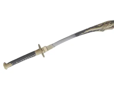 Dragon Samurai Sword fbx obj glb usadz stl blend 3D model