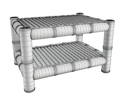 Deano Bamboo Side Table 3D model
