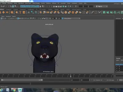 Black Panther Child Rigged 3d Model Free low-poly 3D model