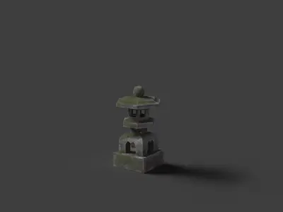 Japanese StoneLantern 3D model