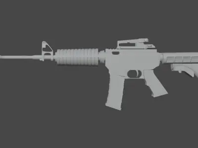 M4 assult rifle Free low-poly 3D model