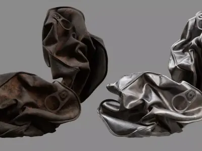 Crushed Fish Can 07 3D model