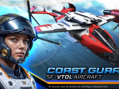 SF - VTOL Coast Guard Low-poly 3D model