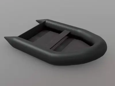 Inflatable Boat Low-poly 3D model
