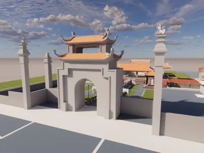 TEMPLE OF ANCESTORS  HO Free 3D model