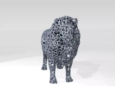 Lion Voronoi 3D model