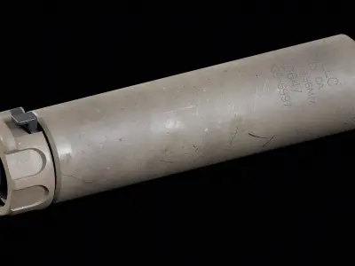 SOCOM556-RC1 Suppressor Low-poly 3D model