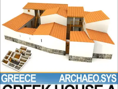 Ancient Greek House A 3D model