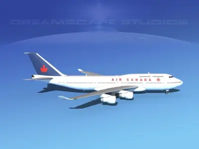 Boeing 747-400 Air Canada 3D model