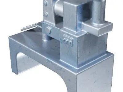 Metallic Food Processing Machine Low-poly 3D model