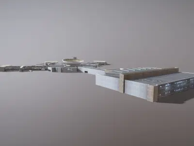 Airport Terminal LLBG Terminal3 Ben Gurion Airport Low-poly 3D model