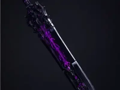 Cursed Greatsword Low-poly 3D model