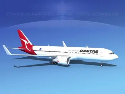 Boeing 767-300 Qantas 3D model