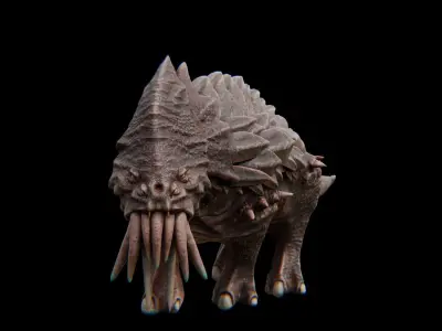 Behemoth Alien Creature Low-poly 3D model