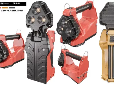 Vulcan 180 Flashlight Low-poly 3D model