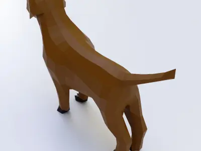 Dog puppy 3d model  Low-poly 3D model