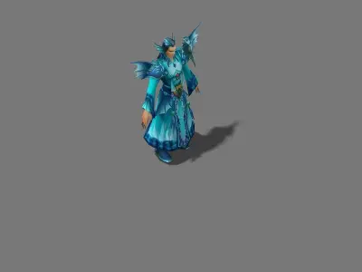 With fish  smart genius  The fins installed Low-poly 3D model