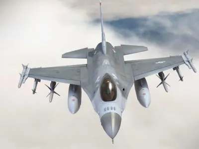 F 16 Falcon in 3ds and obj format 3D model