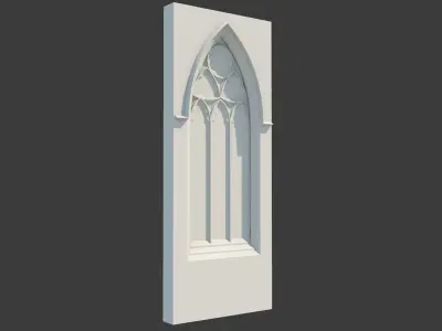 Medieval Gothic Window 02 3D model