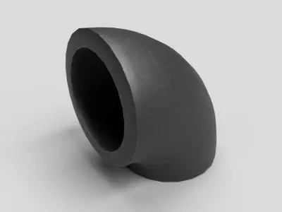 Elbow Pipe Short Radius 1 inch 3D model