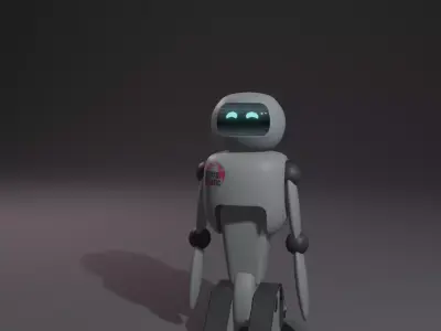 Robot Low-poly 3D model 33