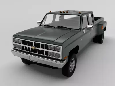 Chevrolet K30 Crew Cab Dually 1989 3D model