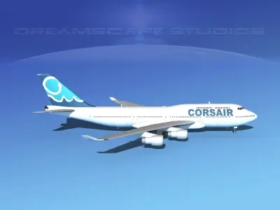 Boeing 747-400 Corsair 3D model