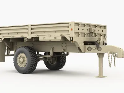 Military trailer M1082 3D model
