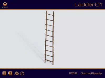 Ladder 01 Low-poly 3D model