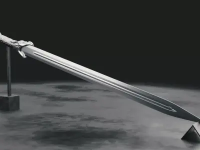 Dragon Blade - game-ready sword Low-poly 3D model