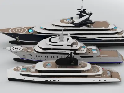 Yachts Collection 2025 3D model purchase