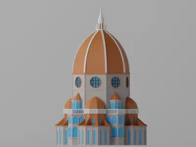 Florence Cathedral Santa Maria del Fiore Landmark 3D model