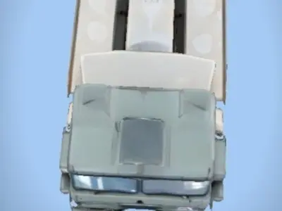 Military army truck model Low-poly 3D model