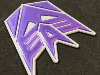 Transformers Decepticon Emblem Coaster 3D print model