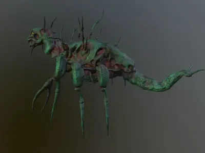 Monster Bone Beetle Low-poly 3D model