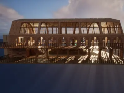 Museum Astronomy Low-poly 3D model