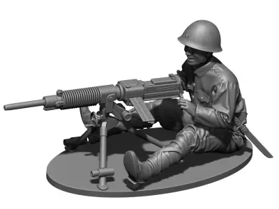 Japan soldier ww2 Type 92 3D print model