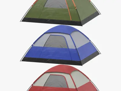 Camping Tents Collection 3D model
