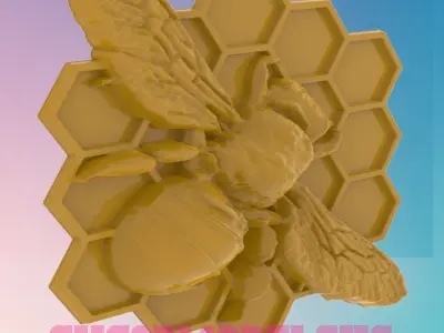 Bee 3D MODEL STL FILE FOR CNC ROUTER LASER 3D print model