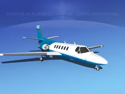Cessna C550 Citation II V06 3D model