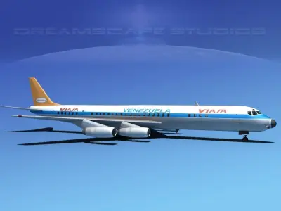 Douglas DC-8-63 Viasa 3D model