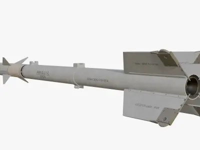 R3-S Soviet Air To Air Missile Game Ready Model PBR Low-poly 3D model