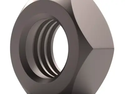 Hex Nut Low-poly 3D model