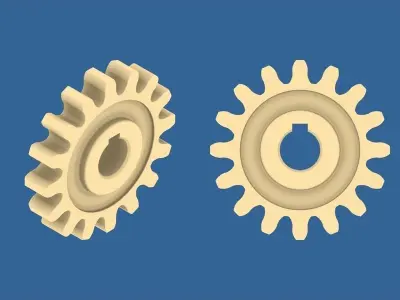 16-Tooth Spur Gear 02 Free 3D print model