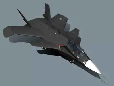 Qaher F-313 iranian stealth fighter Low-poly 3D model