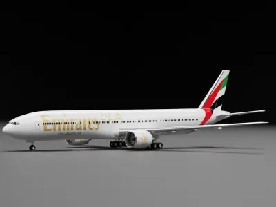 Boeing 777-300ER Emirates Livery 3D model