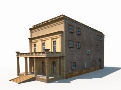 Public Building 187 Low Poly Low-poly 3D model