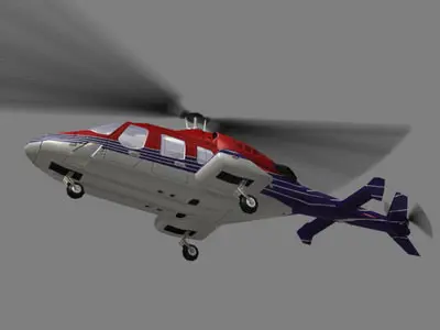 Bell 222 V5 Helicoopter Low-poly 3D model