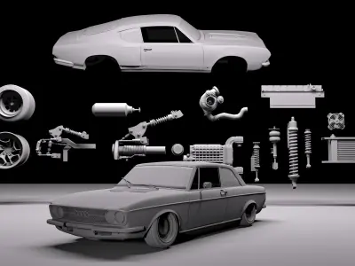 CARS AND PARTS Vol 1 3D model