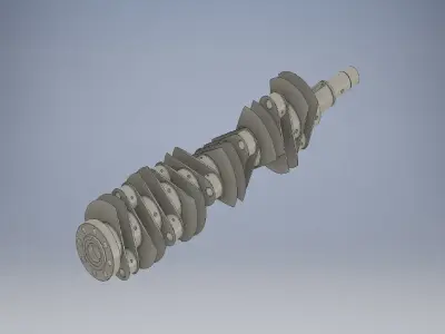 Crankshaft 10 Transverse 3D model